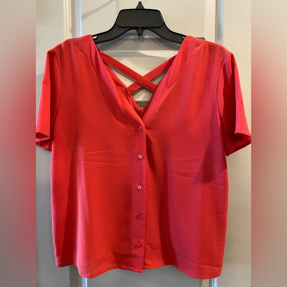 Orangish red top, only worn once!
